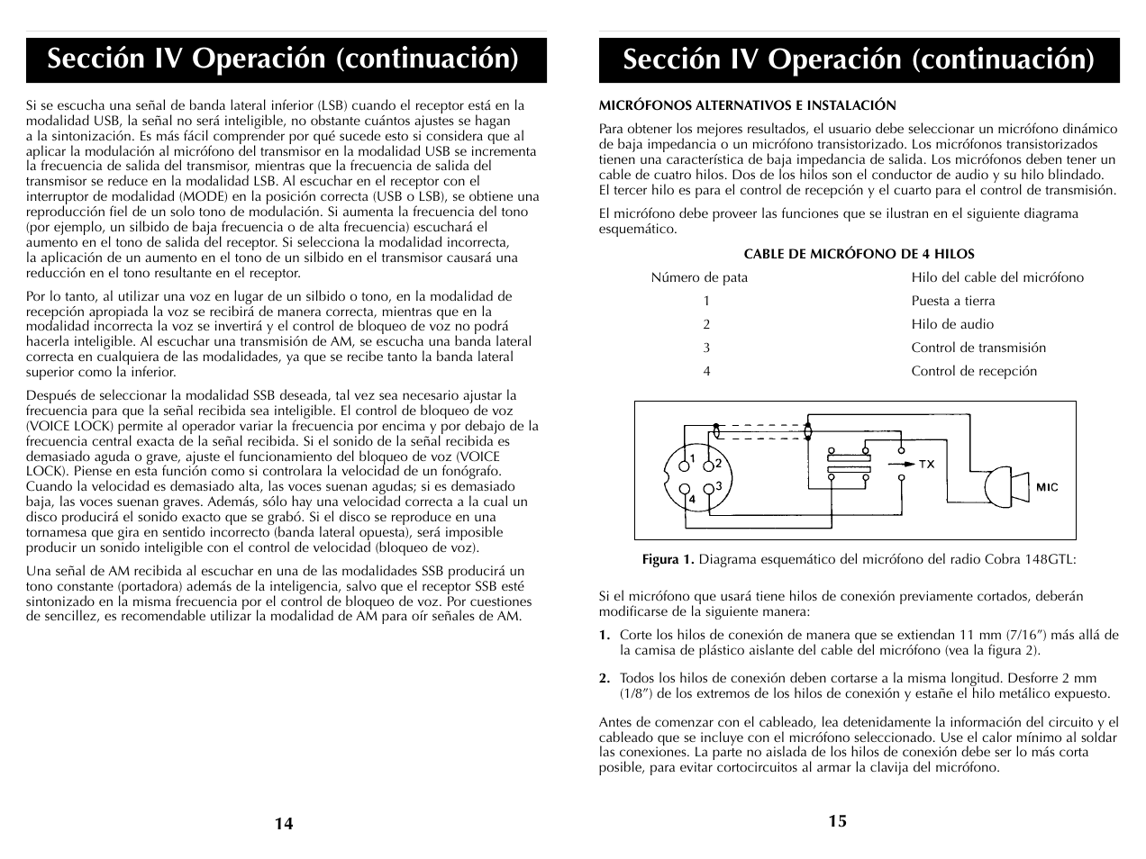 Sección iv operación (continuación) | Cobra Electronics HH36ST User Manual | Page 21 / 24