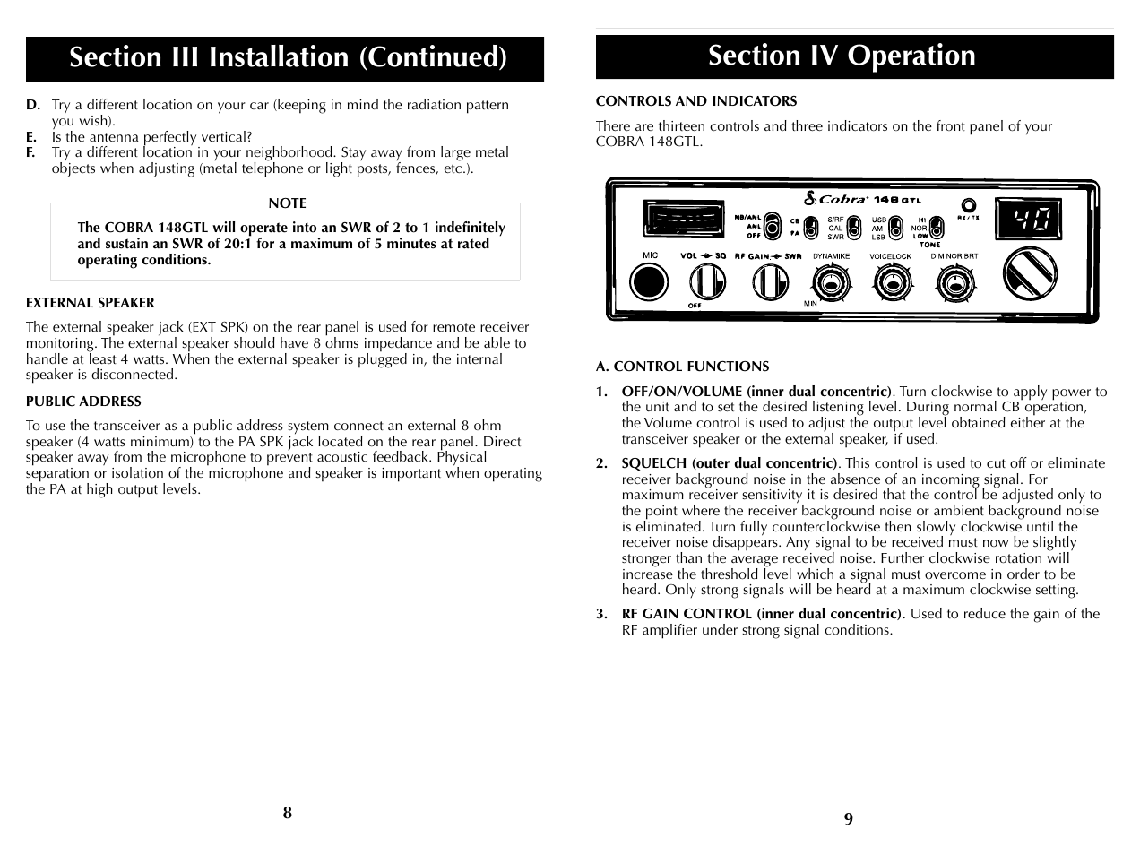 Cobra Electronics HH36ST User Manual | Page 6 / 24