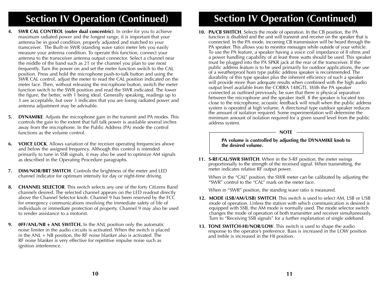 Cobra Electronics HH36ST User Manual | Page 7 / 24