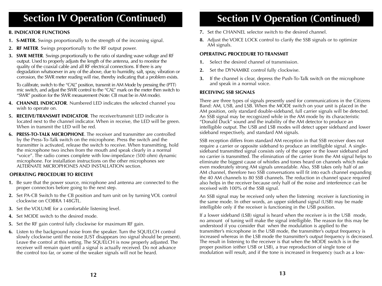 Cobra Electronics HH36ST User Manual | Page 8 / 24