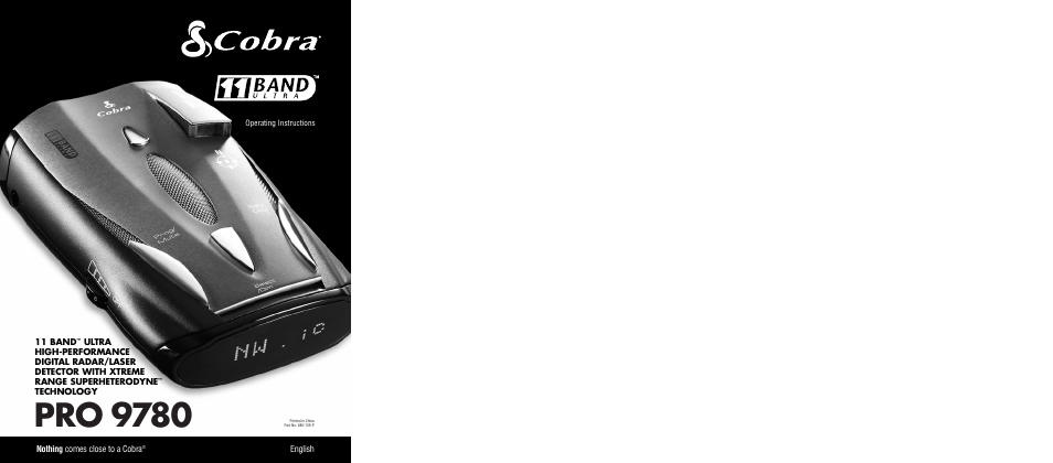 Cobra Electronics PRO 9780 User Manual | 22 pages