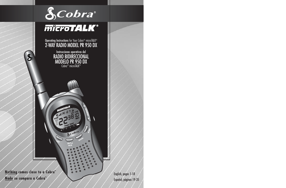 Cobra Electronics MICROTALK PR 950 DX User Manual | 19 pages
