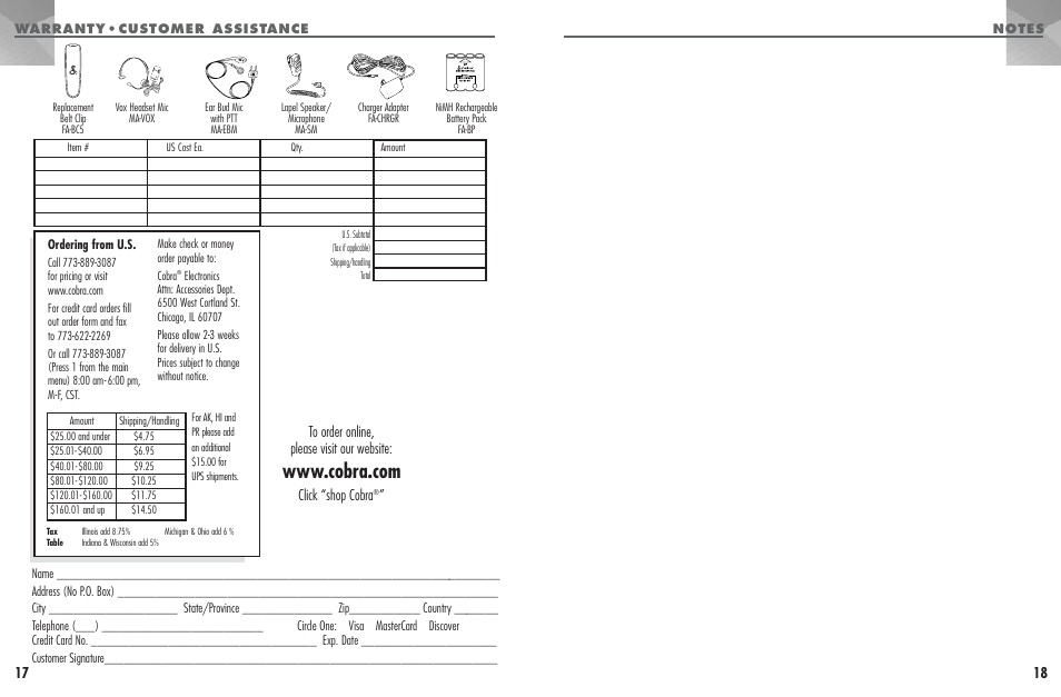 Cobra Electronics MICROTALK PR 950 DX User Manual | Page 10 / 19