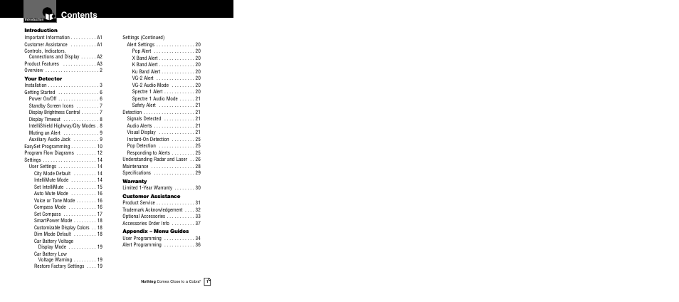 Cobra Electronics 12 BAND XRS 9840 User Manual | Page 3 / 21
