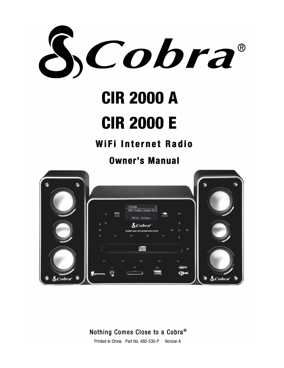 Cobra Electronics CIR 2000 A User Manual | 76 pages