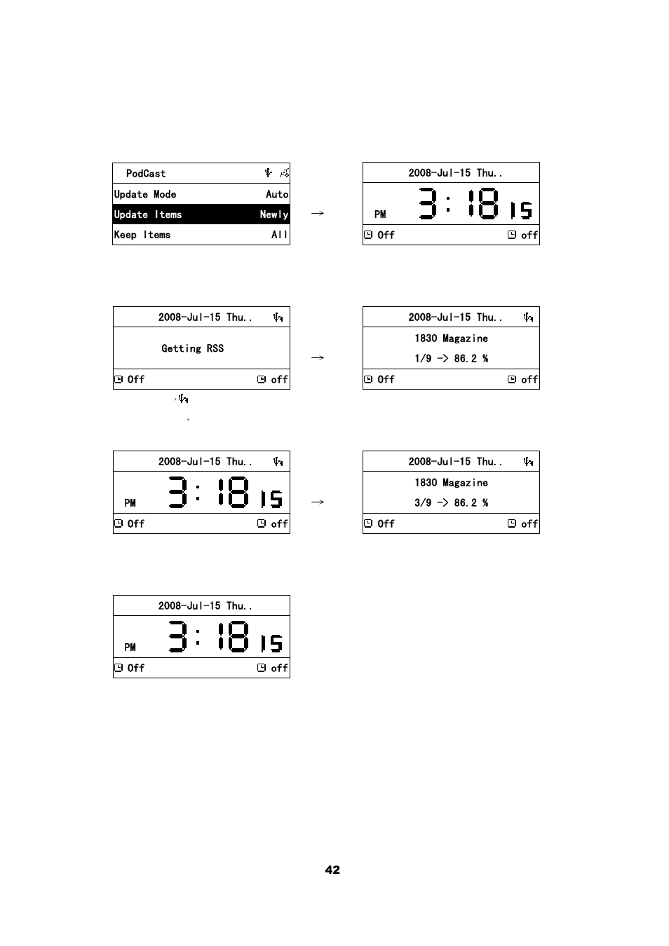 6 download under standby mode | Cobra Electronics CIR 2000 A User Manual | Page 42 / 76