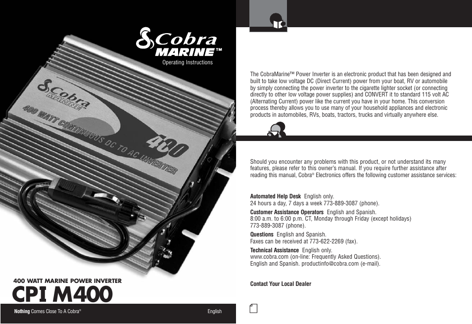 Cobra Electronics CPI M400 User Manual | 14 pages