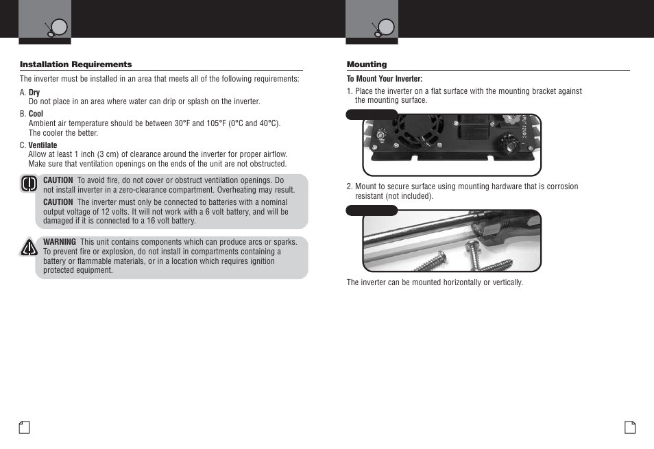 Mounting, Installation requirements | Cobra Electronics CPI M400 User Manual | Page 6 / 14