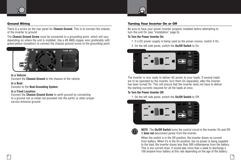 Ground wiring, Power on or off | Cobra Electronics CPI M400 User Manual | Page 9 / 14