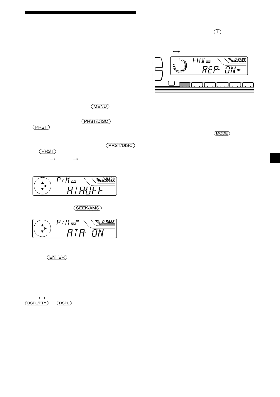 11 playing a tape in various modes, Playing tracks repeatedly — repeat play | Sony XR-4200R User Manual | Page 11 / 152