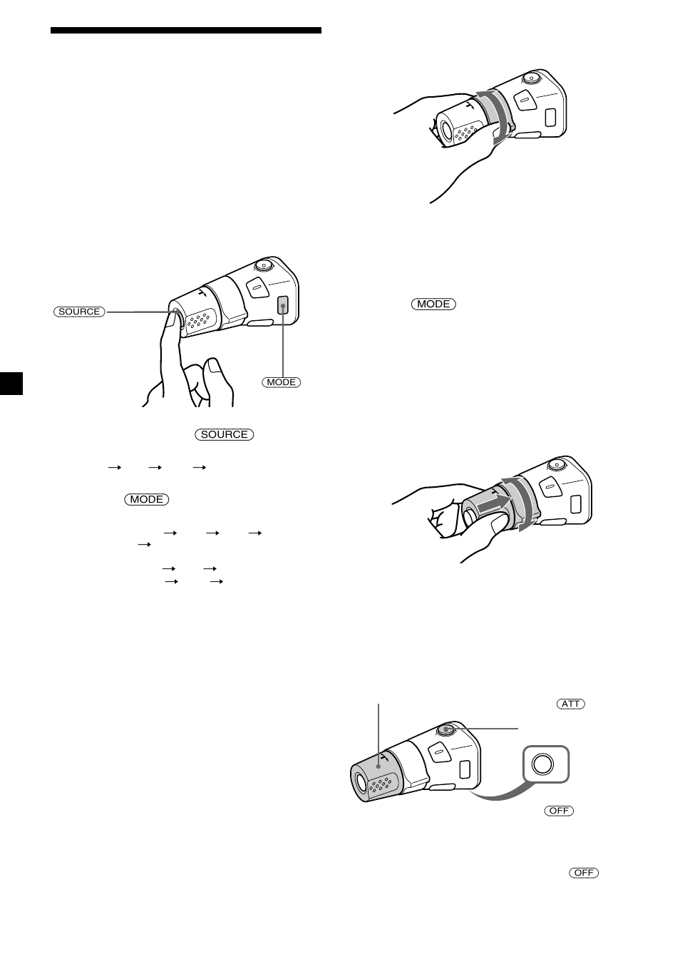 Using the rotary commander | Sony XR-4200R User Manual | Page 20 / 152