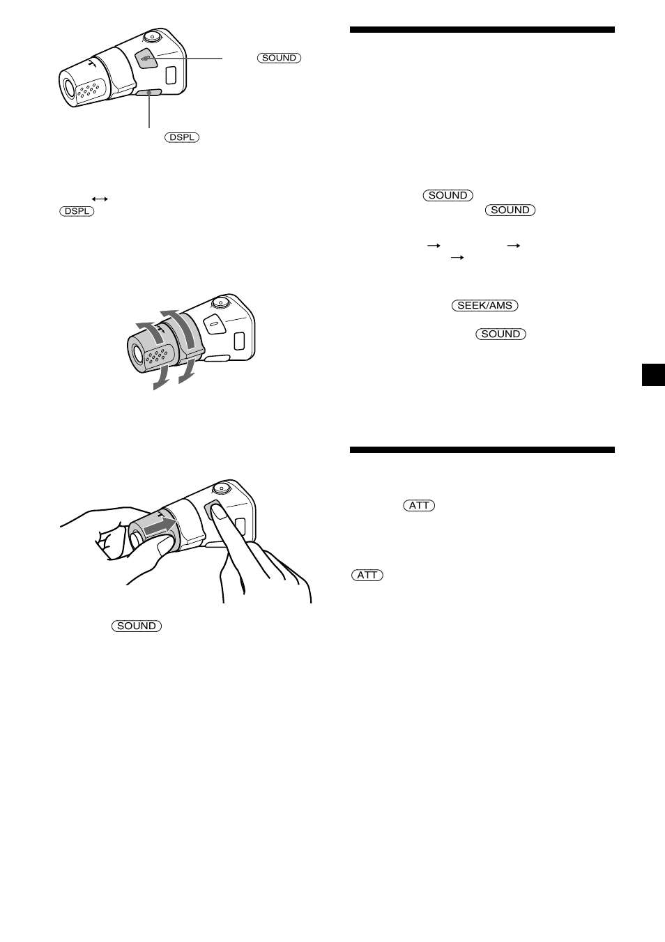 Adjusting the sound characteristics, Attenuating the sound | Sony XR-4200R User Manual | Page 21 / 152