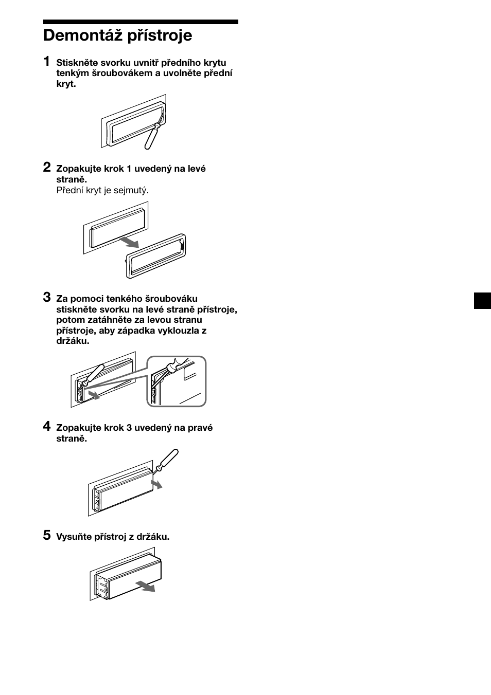 27 demontáž přístroje | Sony XR-4200R User Manual | Page 57 / 152