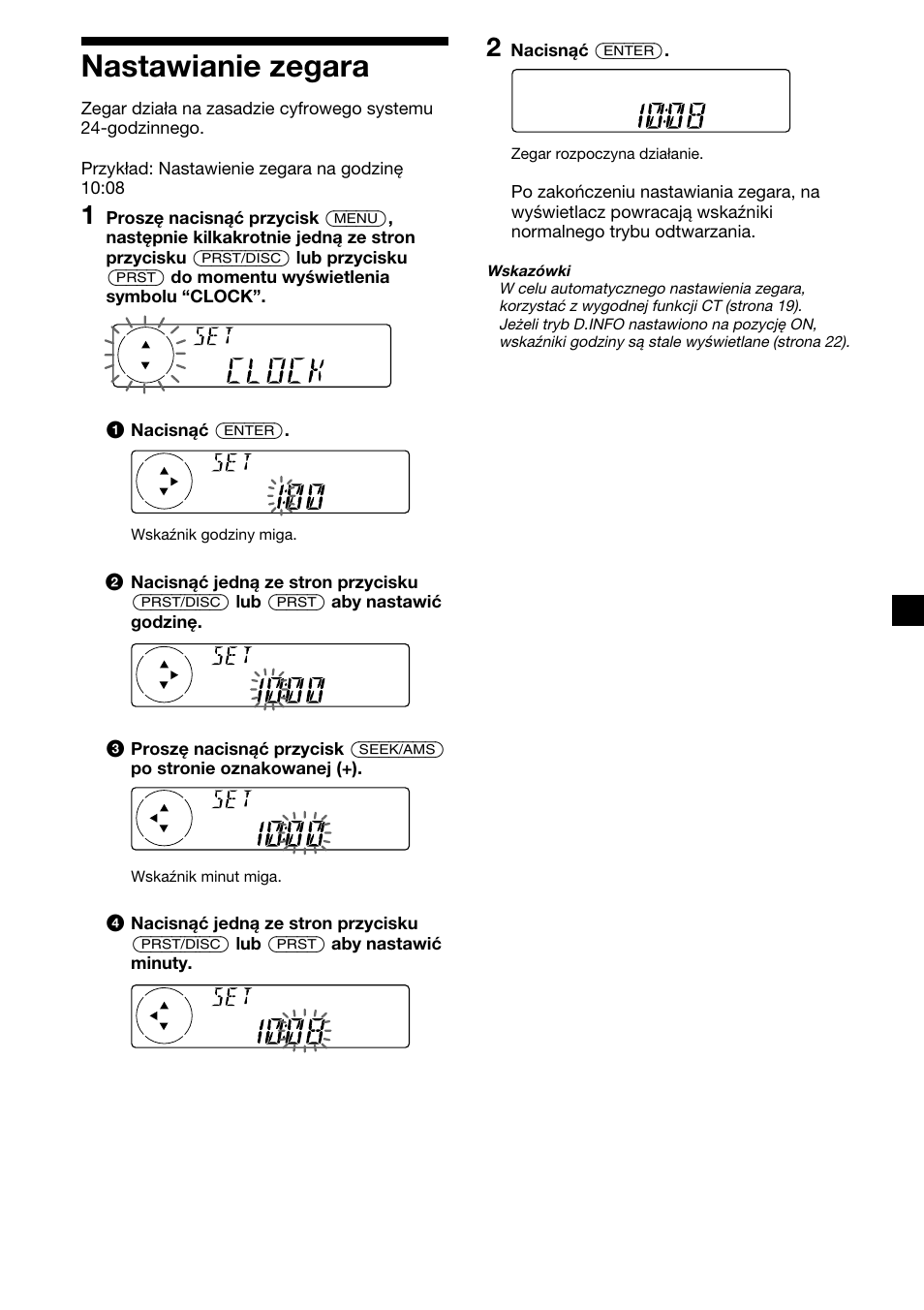 9nastawianie zegara | Sony XR-4200R User Manual | Page 69 / 152