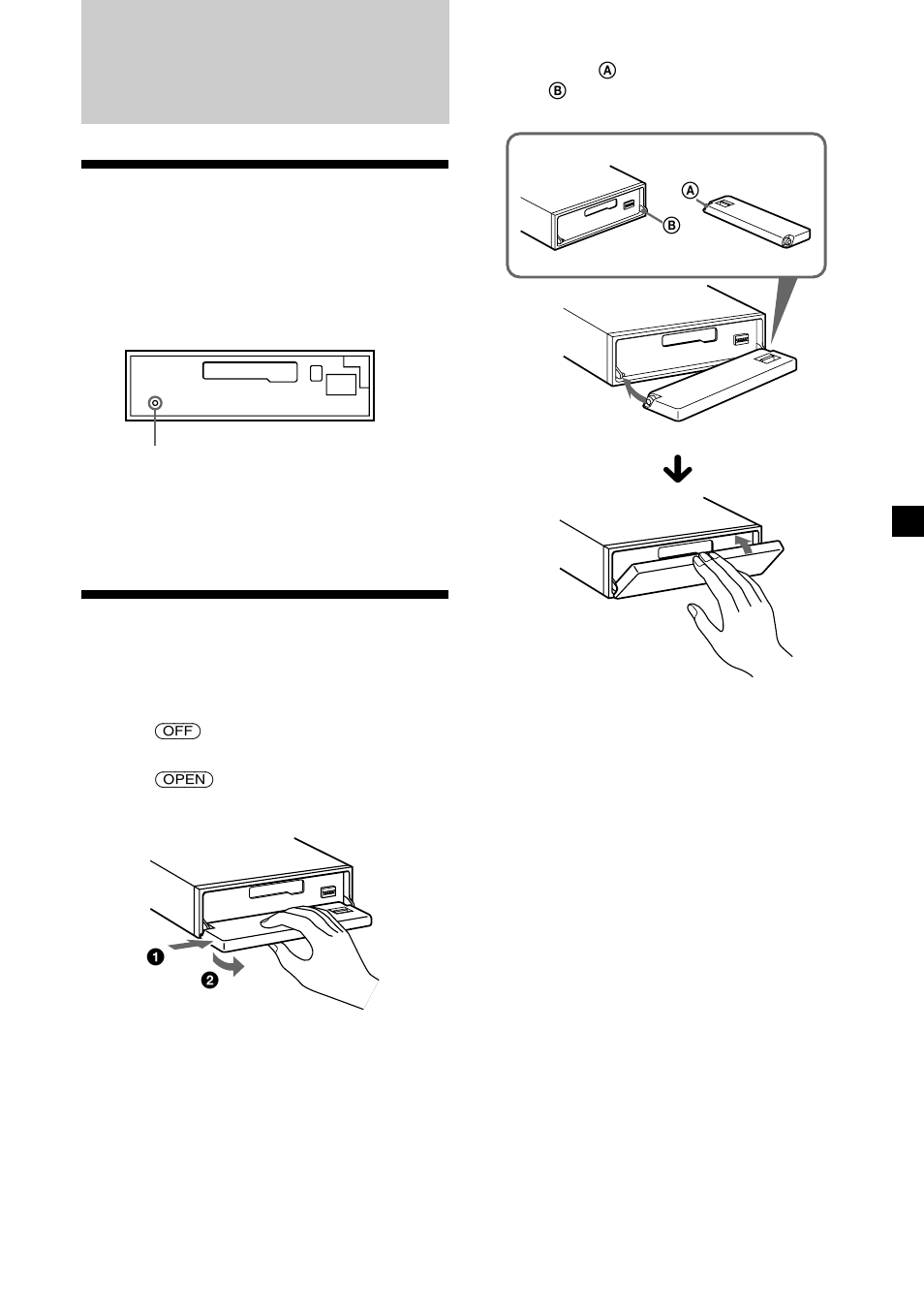 Getting started, Resetting the unit, Detaching the front panel | Sony XR-4200R User Manual | Page 7 / 152