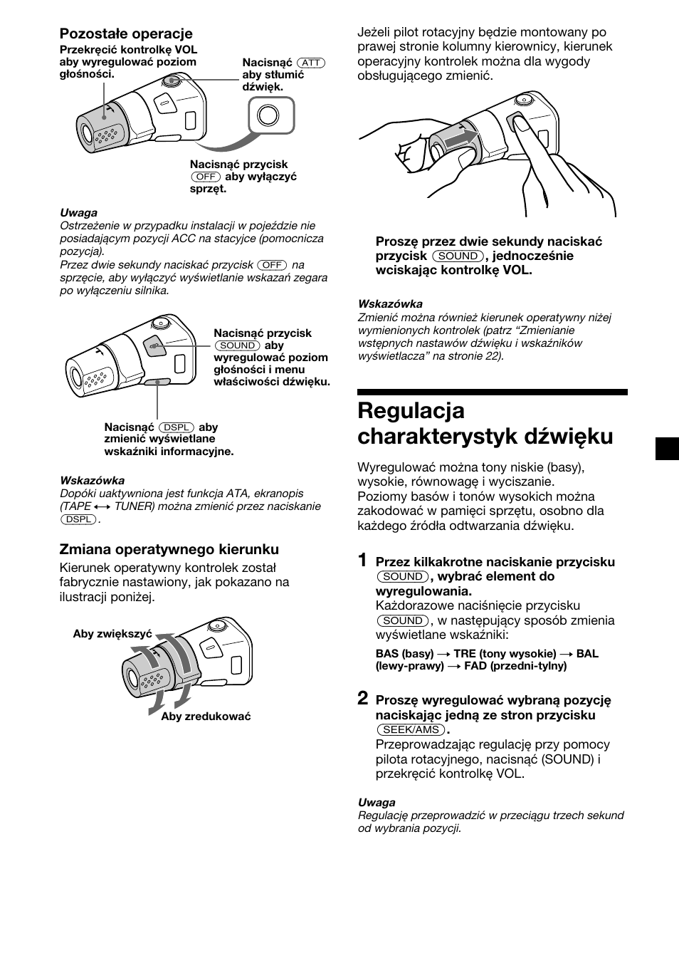 Regulacja charakterystyk dźwięku | Sony XR-4200R User Manual | Page 81 / 152