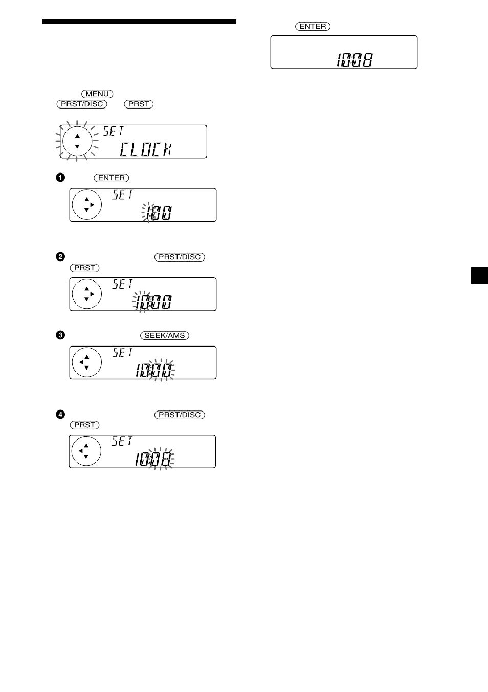 Setting the clock | Sony XR-4200R User Manual | Page 9 / 152