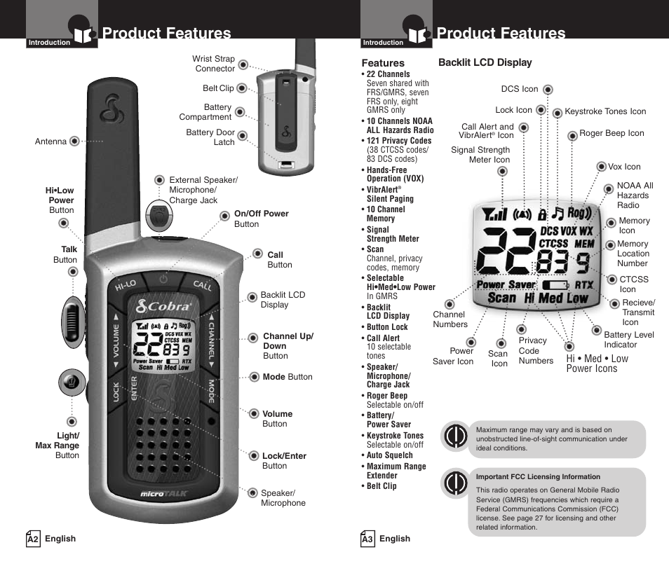 Product features | Cobra Electronics LI 6000WXC User Manual | Page 3 / 19