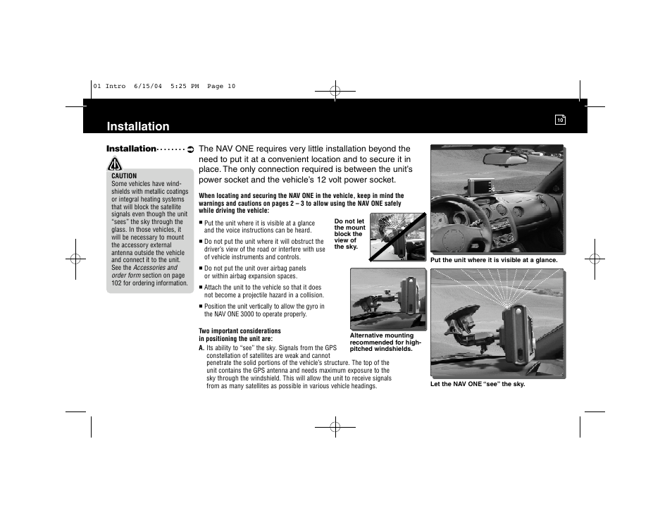 Installation | Cobra Electronics 2000 User Manual | Page 11 / 105