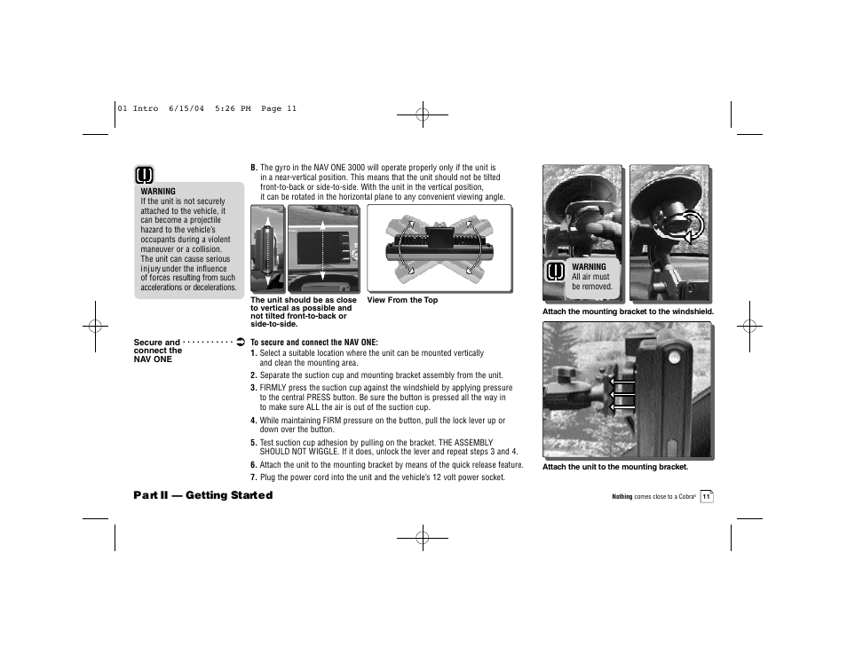 Cobra Electronics 2000 User Manual | Page 12 / 105