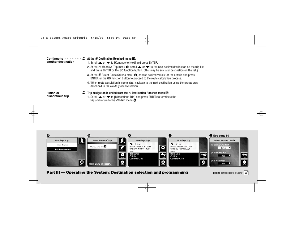Cobra Electronics 2000 User Manual | Page 40 / 105