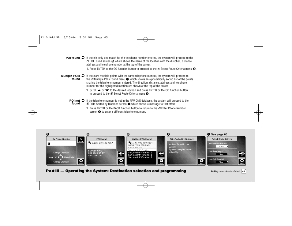 Cobra Electronics 2000 User Manual | Page 54 / 105