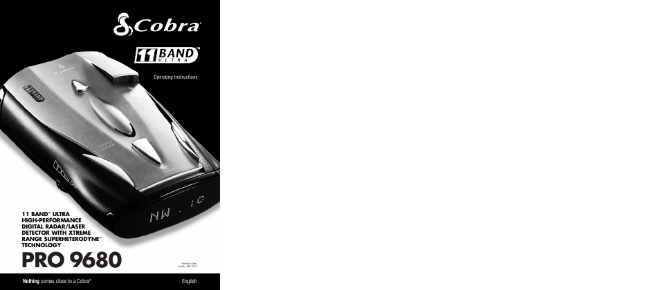 Cobra Electronics Pro 9680 User Manual | 22 pages