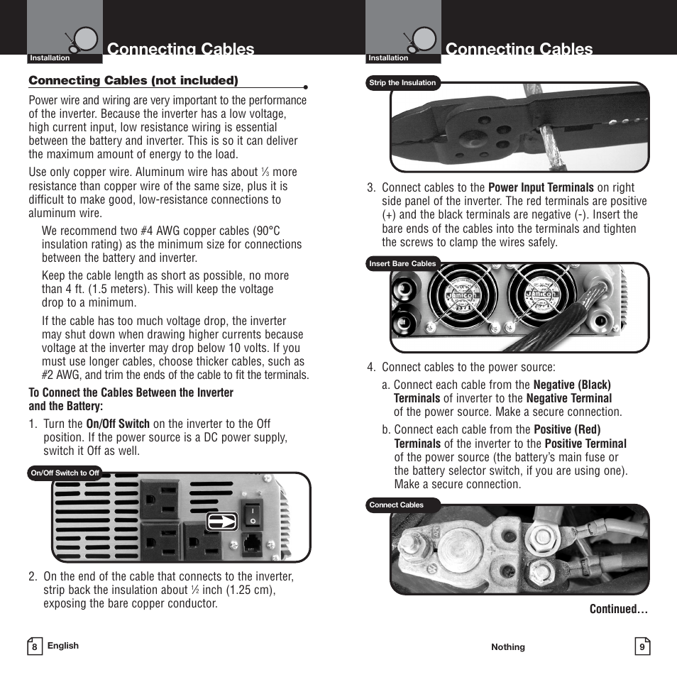 Connecting cables | Cobra Electronics CPI-2500 User Manual | Page 7 / 14