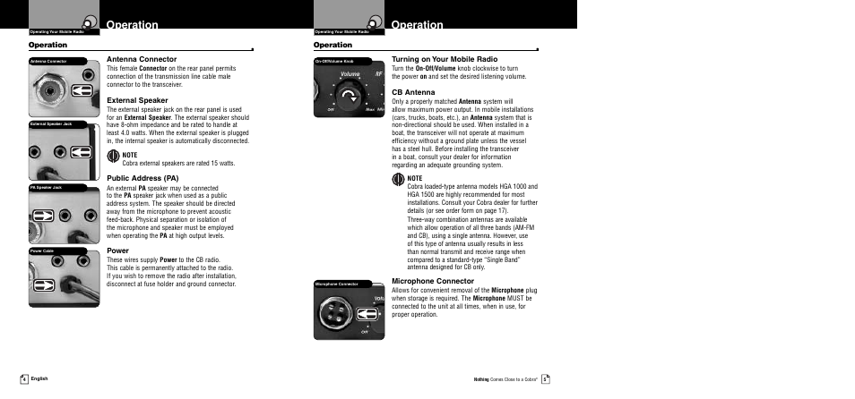 Operation | Cobra Electronics 19 Ultra III User Manual | Page 5 / 11