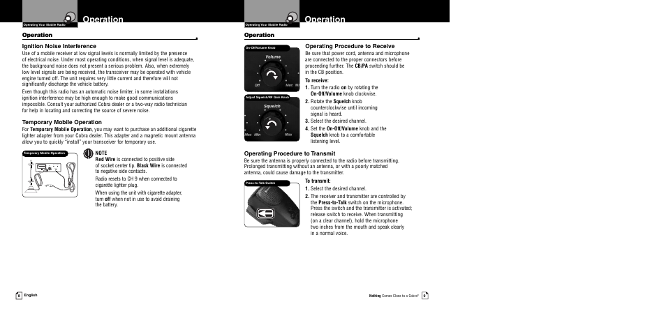 Operation | Cobra Electronics 19 Ultra III User Manual | Page 7 / 11