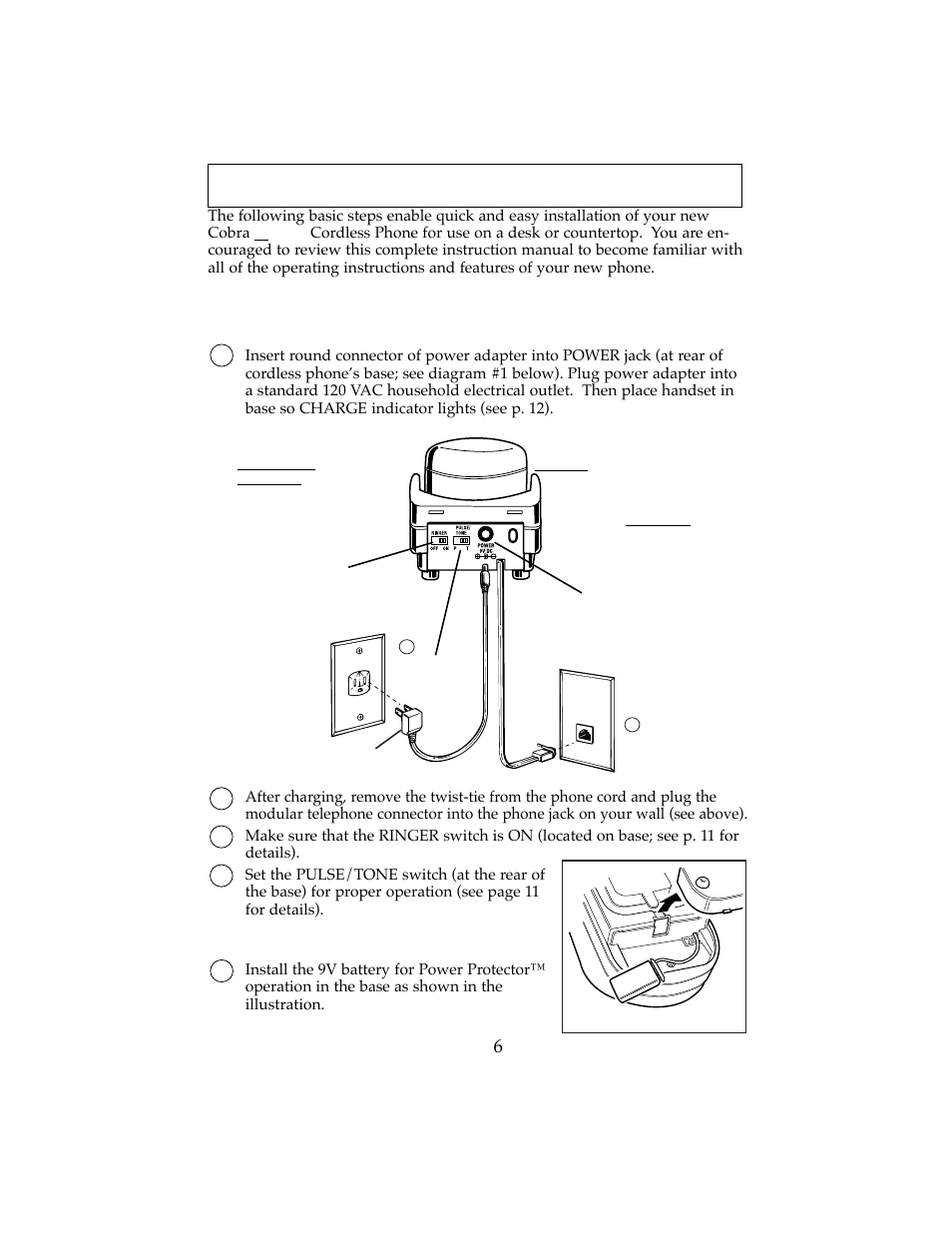 Quick set-up guide | Cobra Electronics CP-2507 User Manual | Page 7 / 20