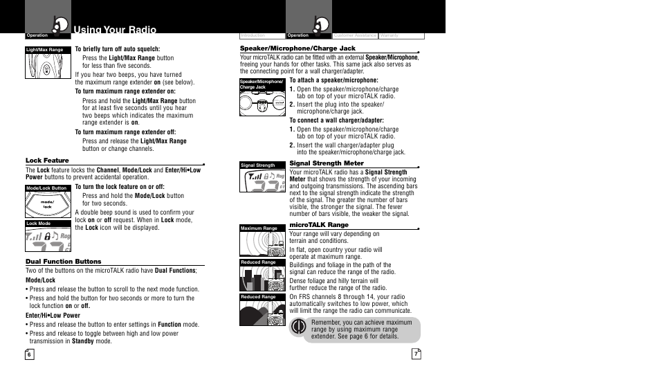 Using your radio | Cobra Electronics CXT400 User Manual | Page 6 / 15