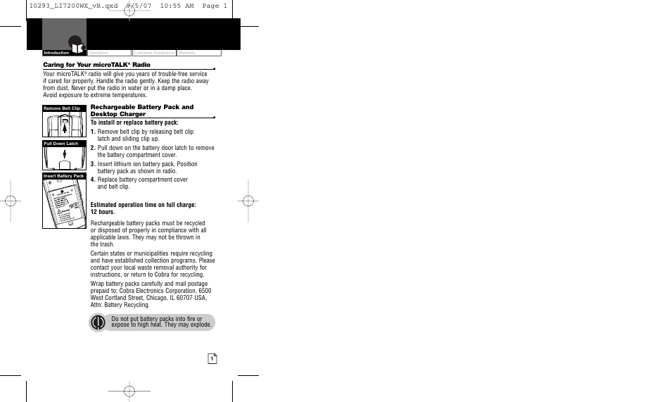 Cobra Electronics LI 7200WX User Manual | Page 3 / 17