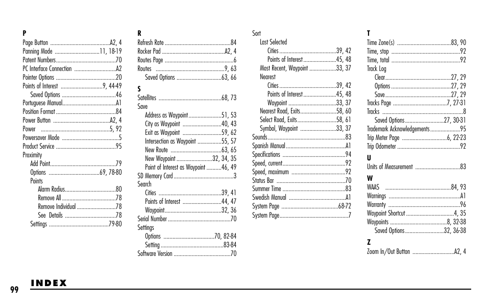 Cobra Electronics GPS 1000 User Manual | Page 101 / 104