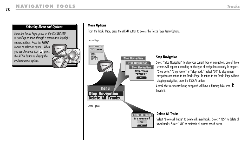 Tracks | Cobra Electronics GPS 1000 User Manual | Page 30 / 104