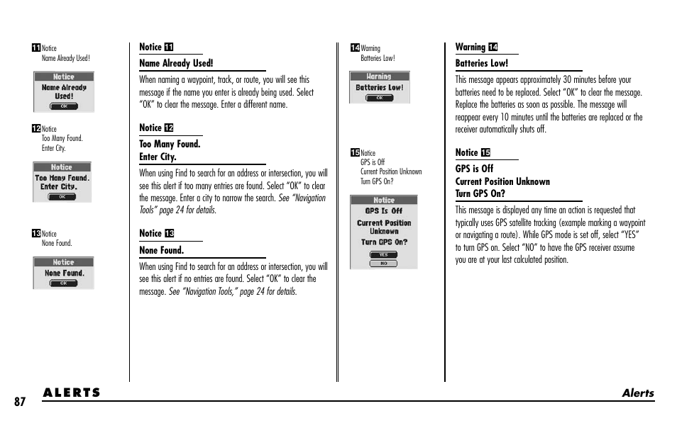 Cobra Electronics GPS 1000 User Manual | Page 89 / 104