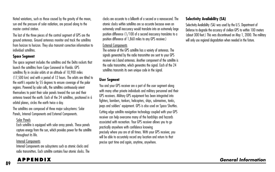 Cobra Electronics GPS 1000 User Manual | Page 91 / 104