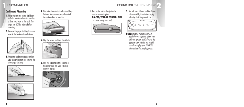 Dashboard mounting | Cobra Electronics ESD-9050 User Manual | Page 5 / 12