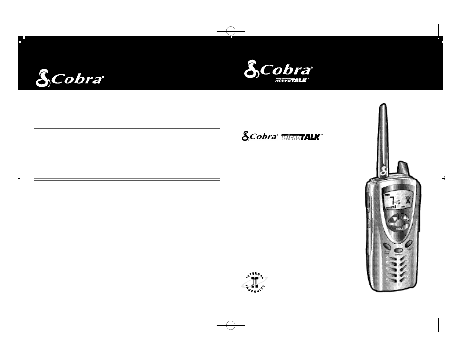 2 way radio, Pr 2000wx, O pe rating instru ctions for your professional | Cobra Electronics microTalk Professional 2-Way Radio User Manual | Page 26 / 29