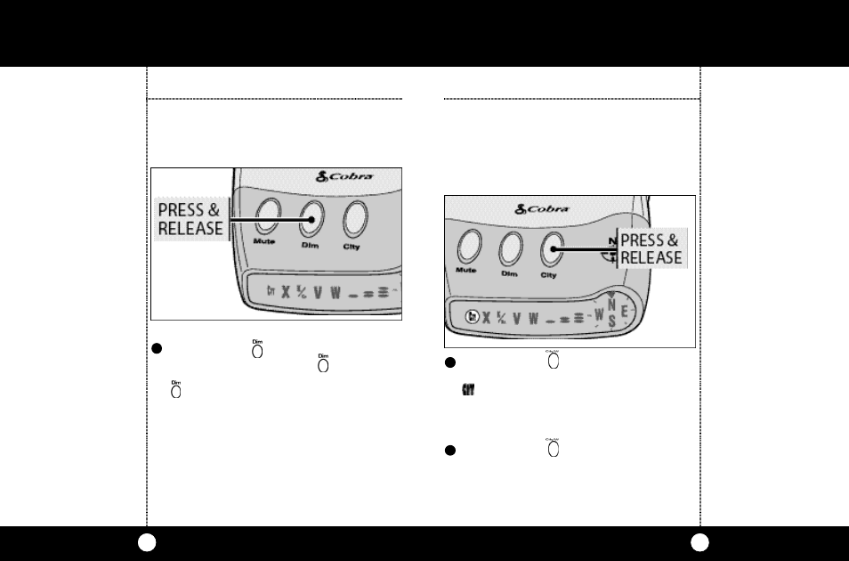 Quick start, Set highway/ city mode, Set display brightness | Led displays | Cobra Electronics ESD-9150 User Manual | Page 6 / 16