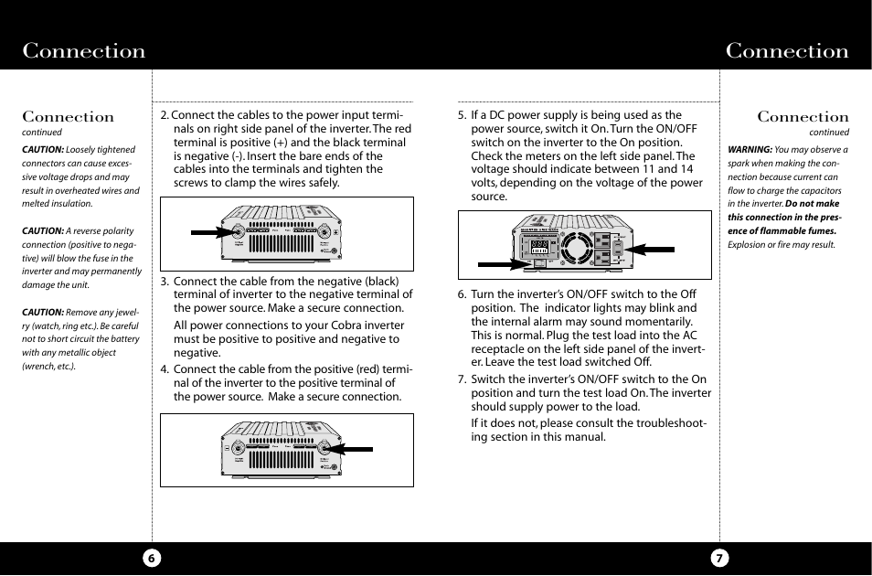 Connection | Cobra Electronics HG-PI1000 User Manual | Page 7 / 15