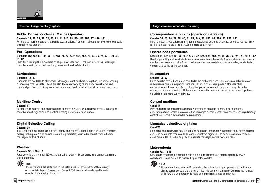 Cobra Electronics MR HH125 User Manual | Page 23 / 30