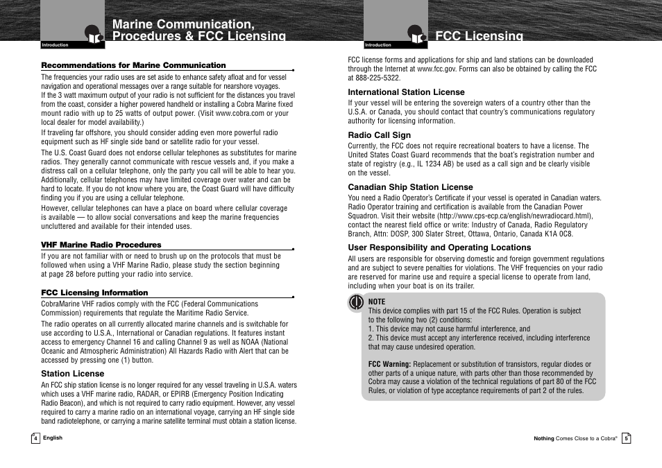 Cobra Electronics MR HH125 User Manual | Page 5 / 30
