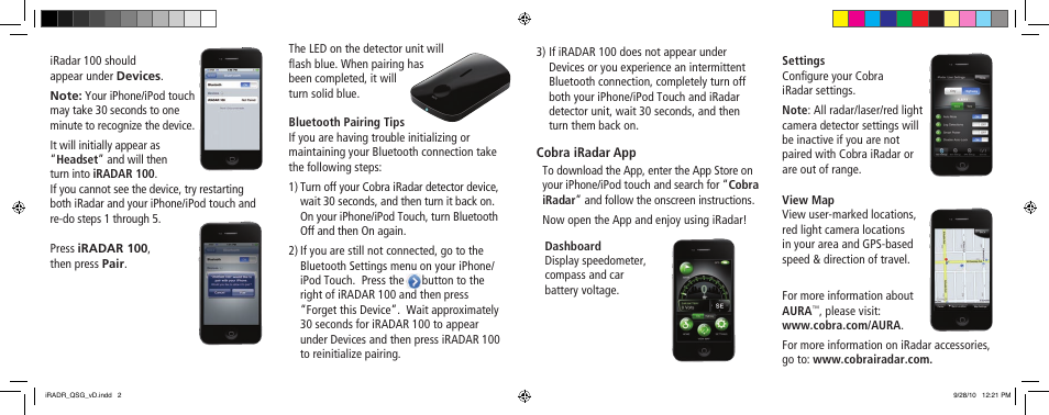 Cobra Electronics IRADAR 480-667-PVERSIOND User Manual | Page 2 / 2