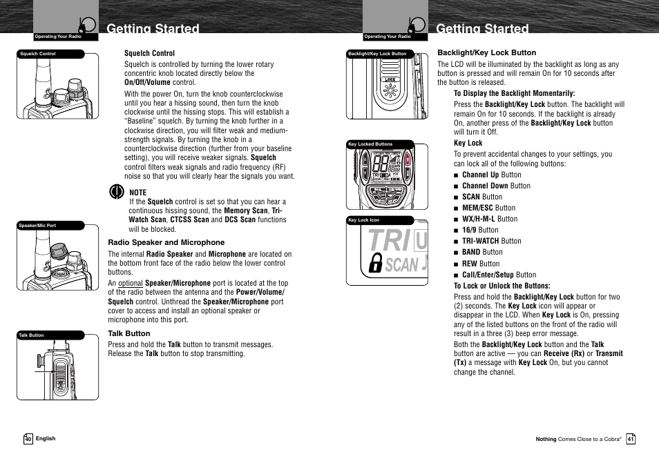 Getting started | Cobra Electronics MR HH425LI VP User Manual | Page 24 / 42