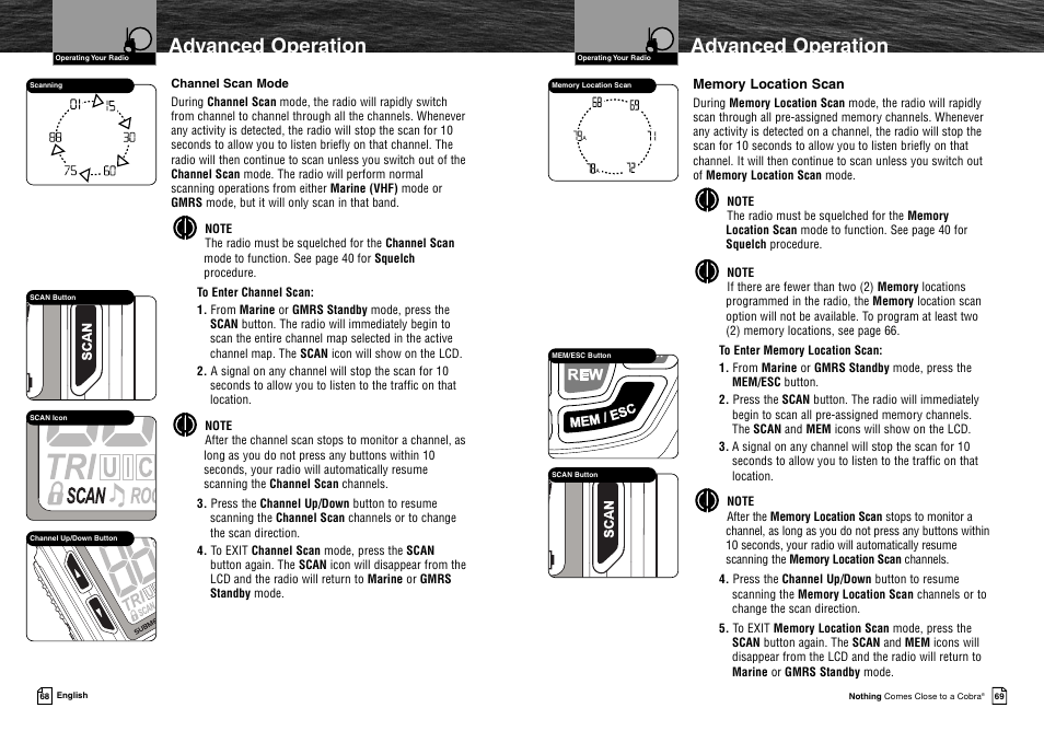 Advanced operation | Cobra Electronics MR HH425LI VP User Manual | Page 38 / 42