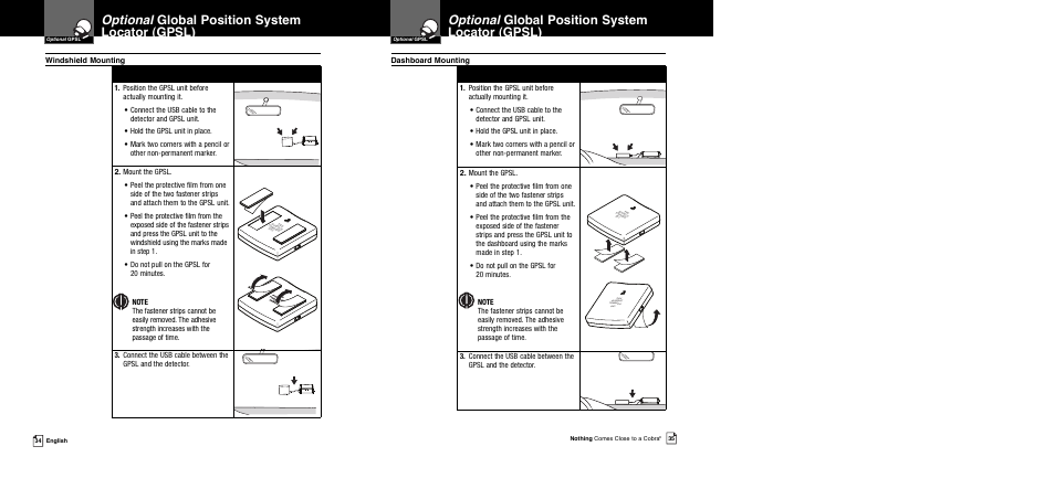 Optional global position system locator (gpsl) | Cobra Electronics XRS 989 User Manual | Page 20 / 23