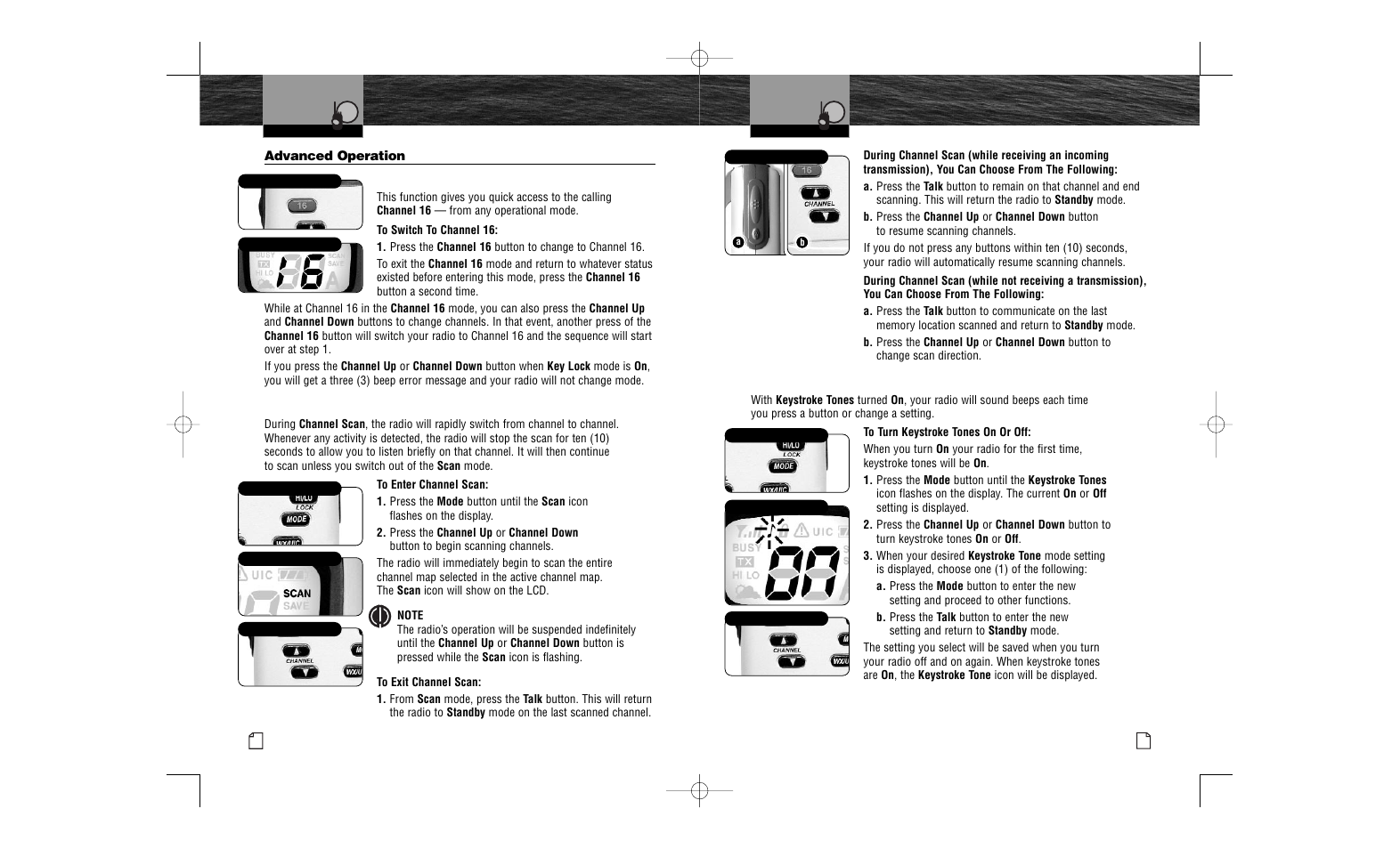 Advanced operation | Cobra Electronics MR HH100 VP User Manual | Page 20 / 23