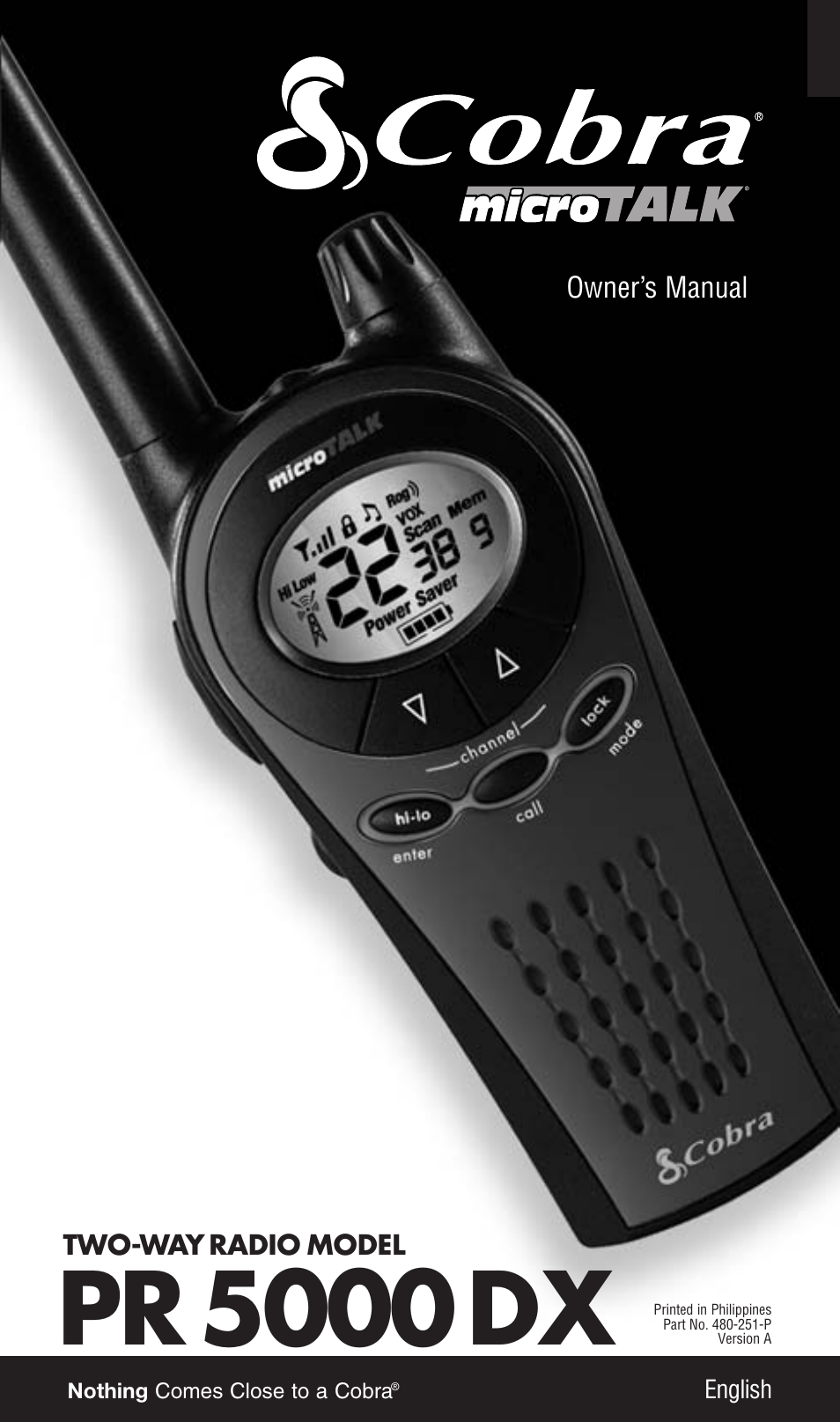 Cobra Electronics MICROTALK PR5000DX User Manual | 19 pages