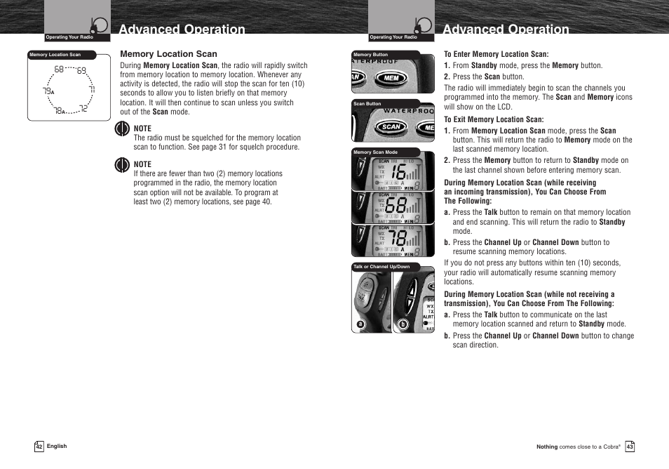 Advanced operation | Cobra Electronics MR HH400X VP User Manual | Page 24 / 27